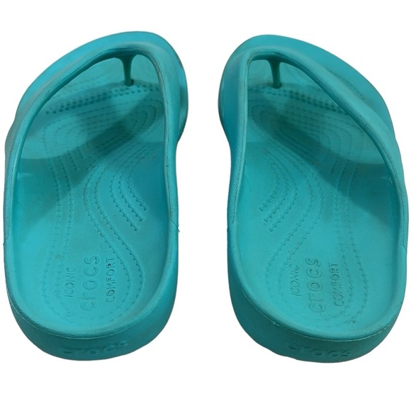 CROCS Iconic Comfort Thong Flip Flop Sandals - Bright Light Blue, Wom 8 - Picture 3 of 10